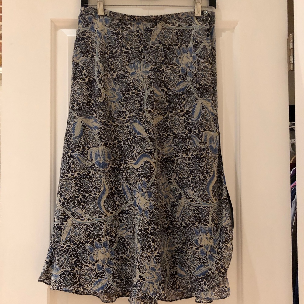 Charter Club Women's lined wrap around silk skirt